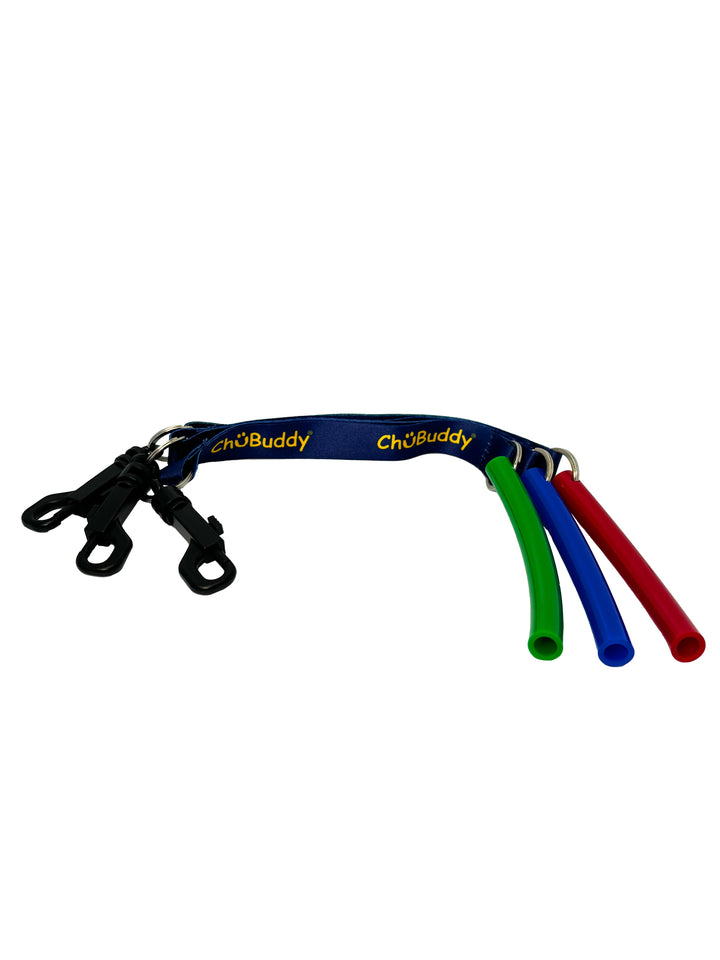 Regular Strong Tube 3 Pack 1/2" Red, Blue & Green Clip-On or Neck Lanyard