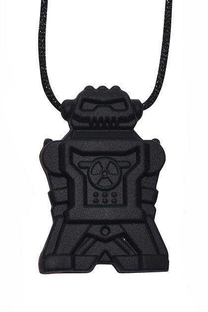 Robot Chew Clasp Necklace- (Black)