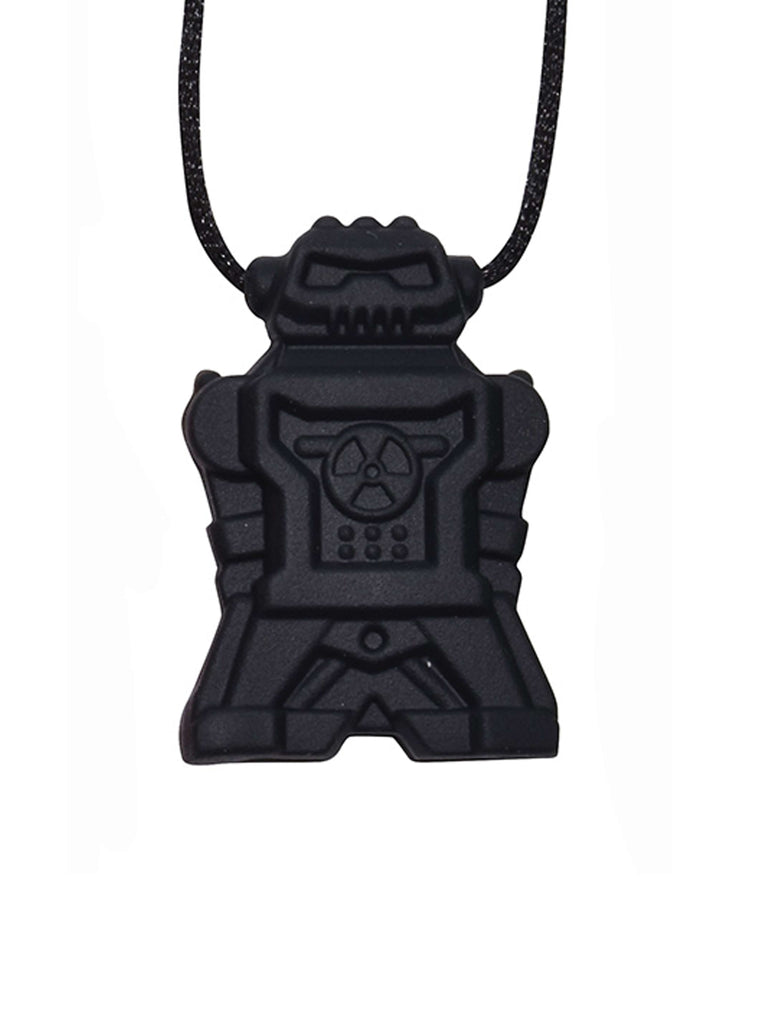 Robot Chew Clasp Necklace- (Black)