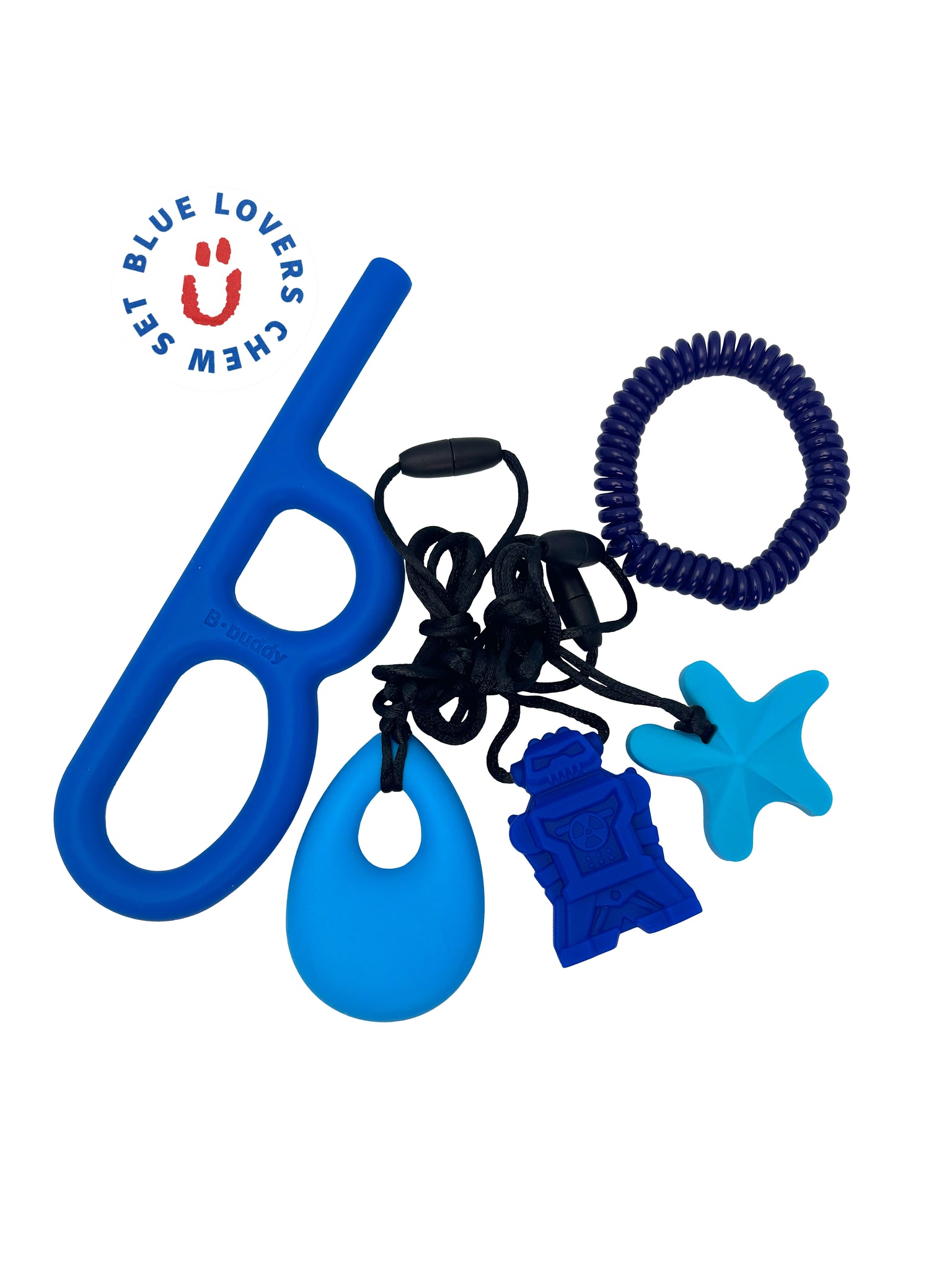 Blue Lovers Chew Fidget Set