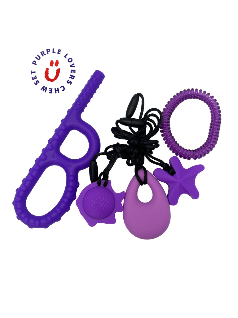 Purple Lovers Chew Fidget Set