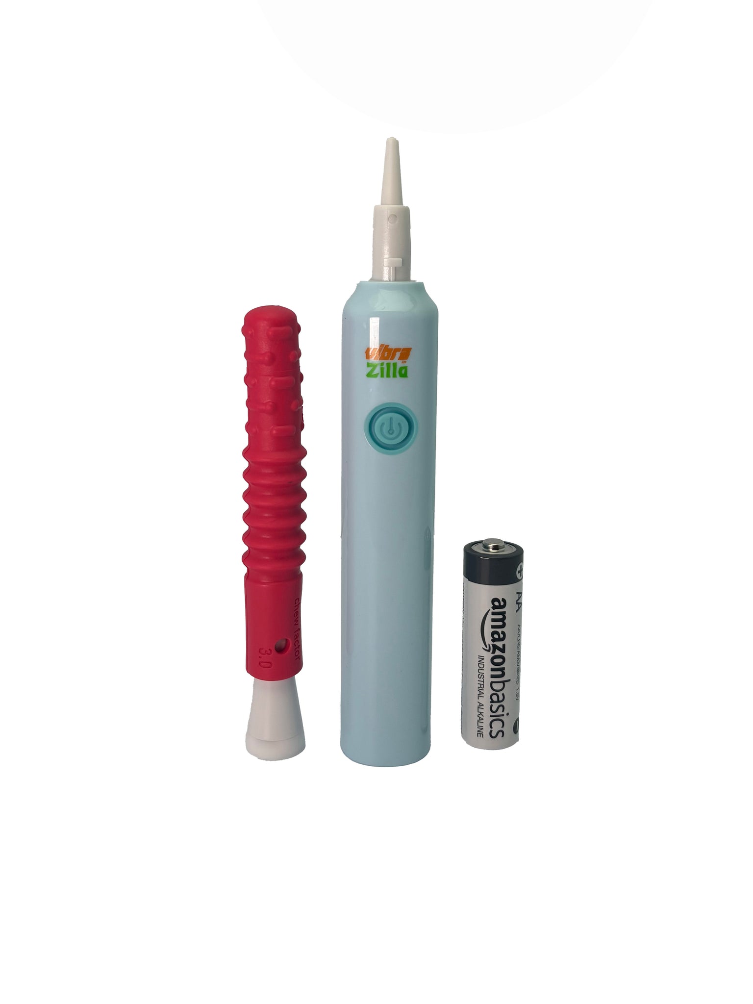VibraZilla Sensory Vibration Handle with Textured Red Tube Zilla Jr.