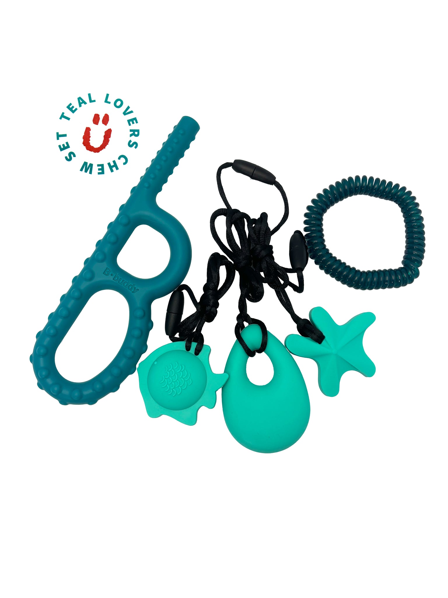 Teal/Aqua Lovers Chew fidget Set