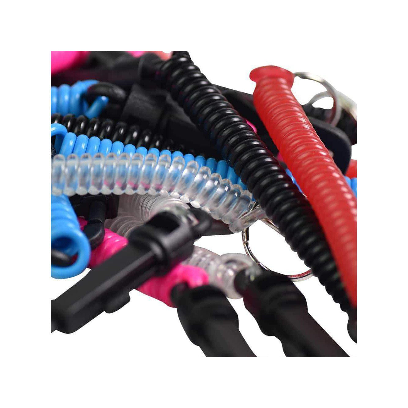 Springz Chew Holder-Clear Ice With Natural Strap