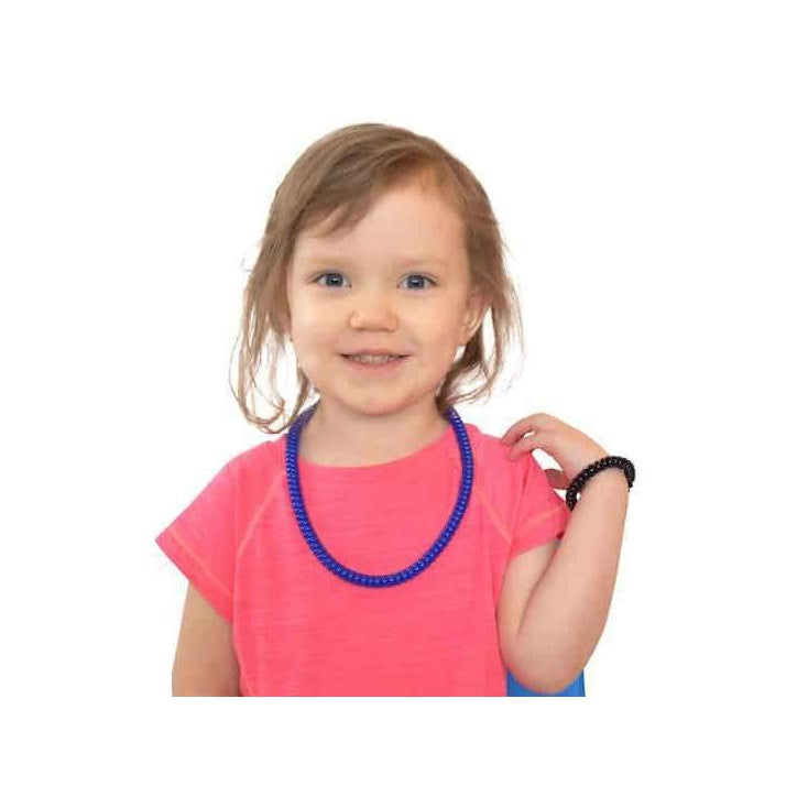 Spiralz Chewable Fidget Necklaces 4 Pack- Blue