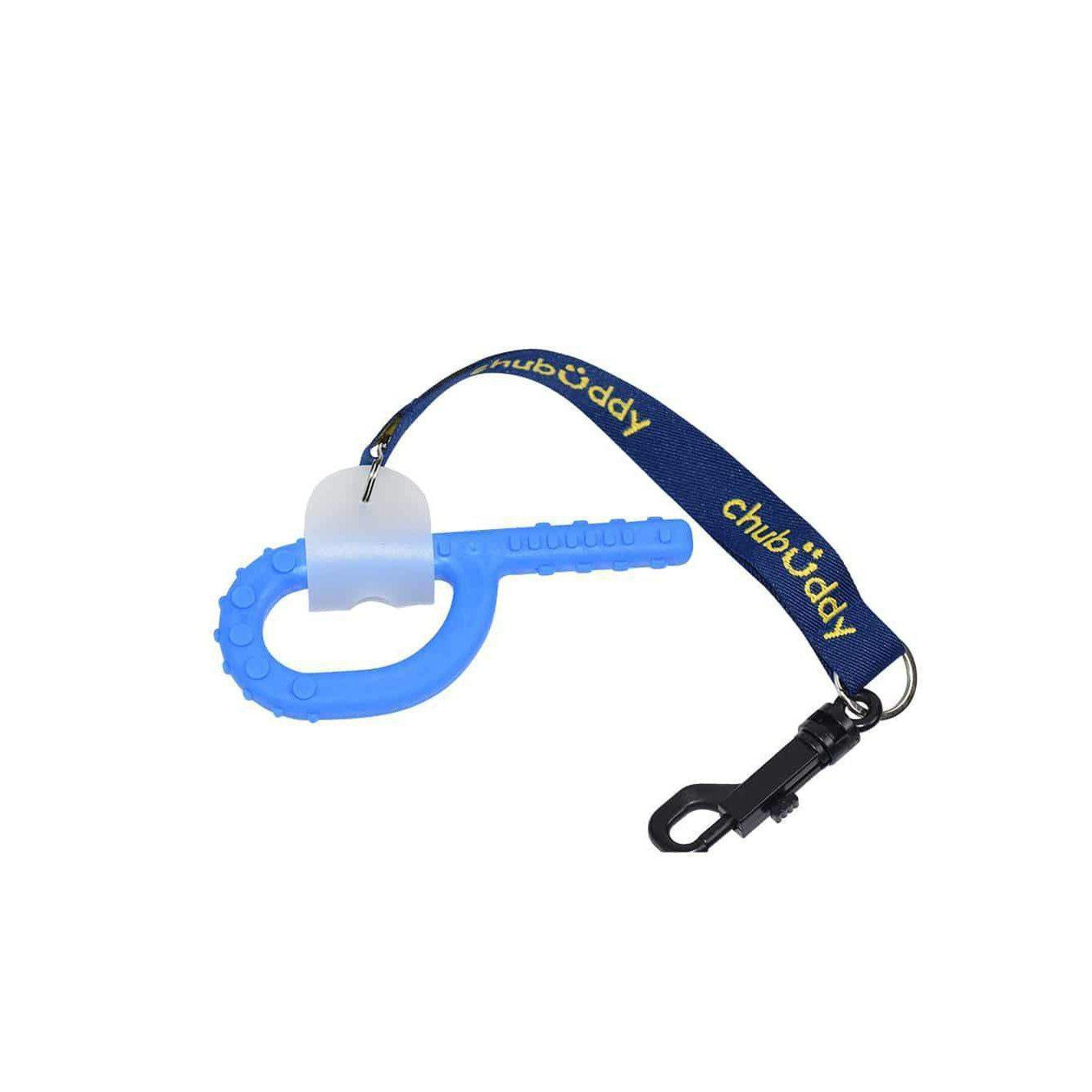 Chew Holder - Navy Embroidered Gold
