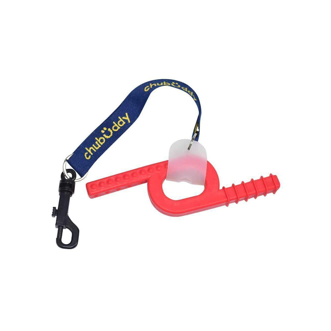 Chew Holder - Navy Embroidered Gold