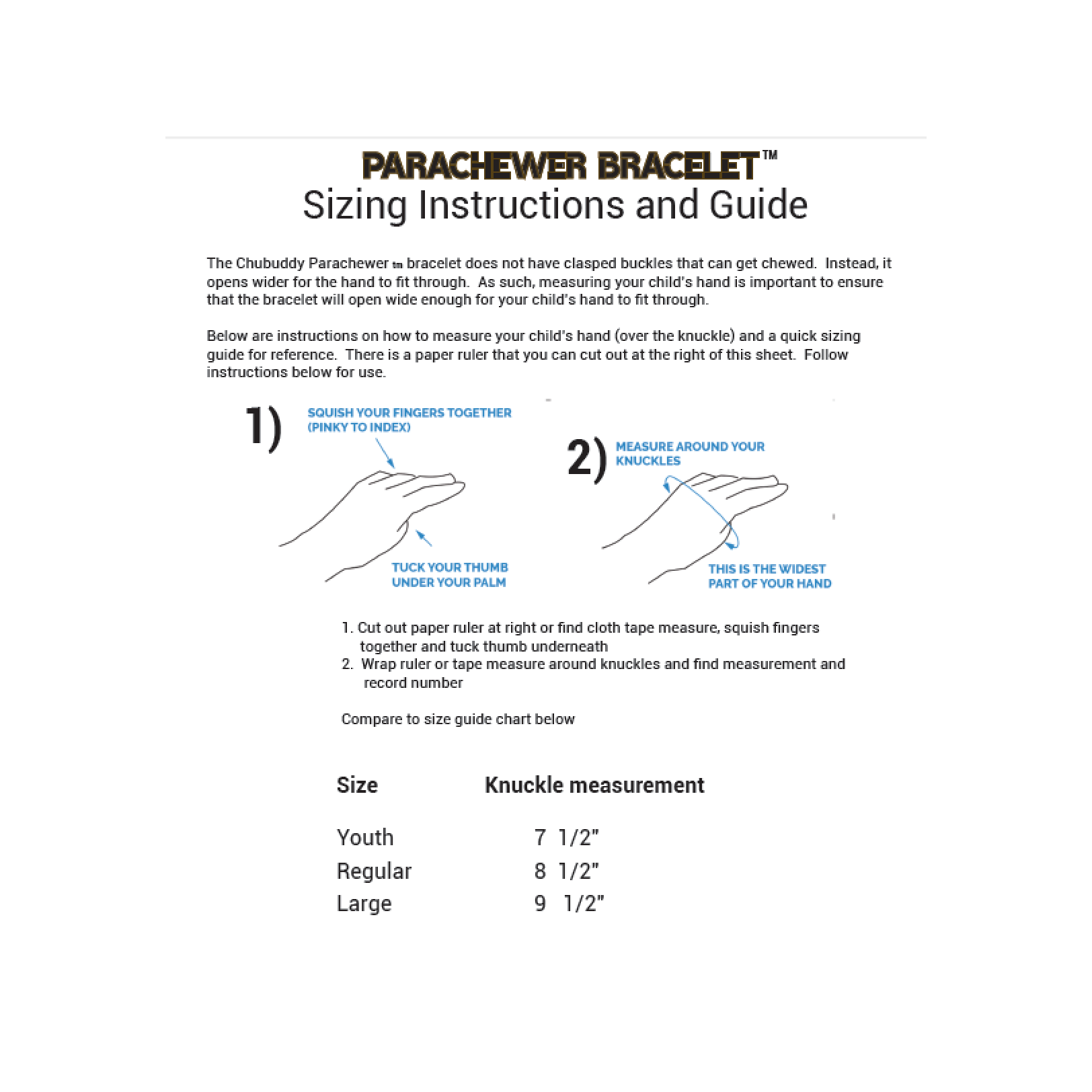 Parachewer Bracelet Yellow, Paracord Bracelet- Yth, Reg, Lg